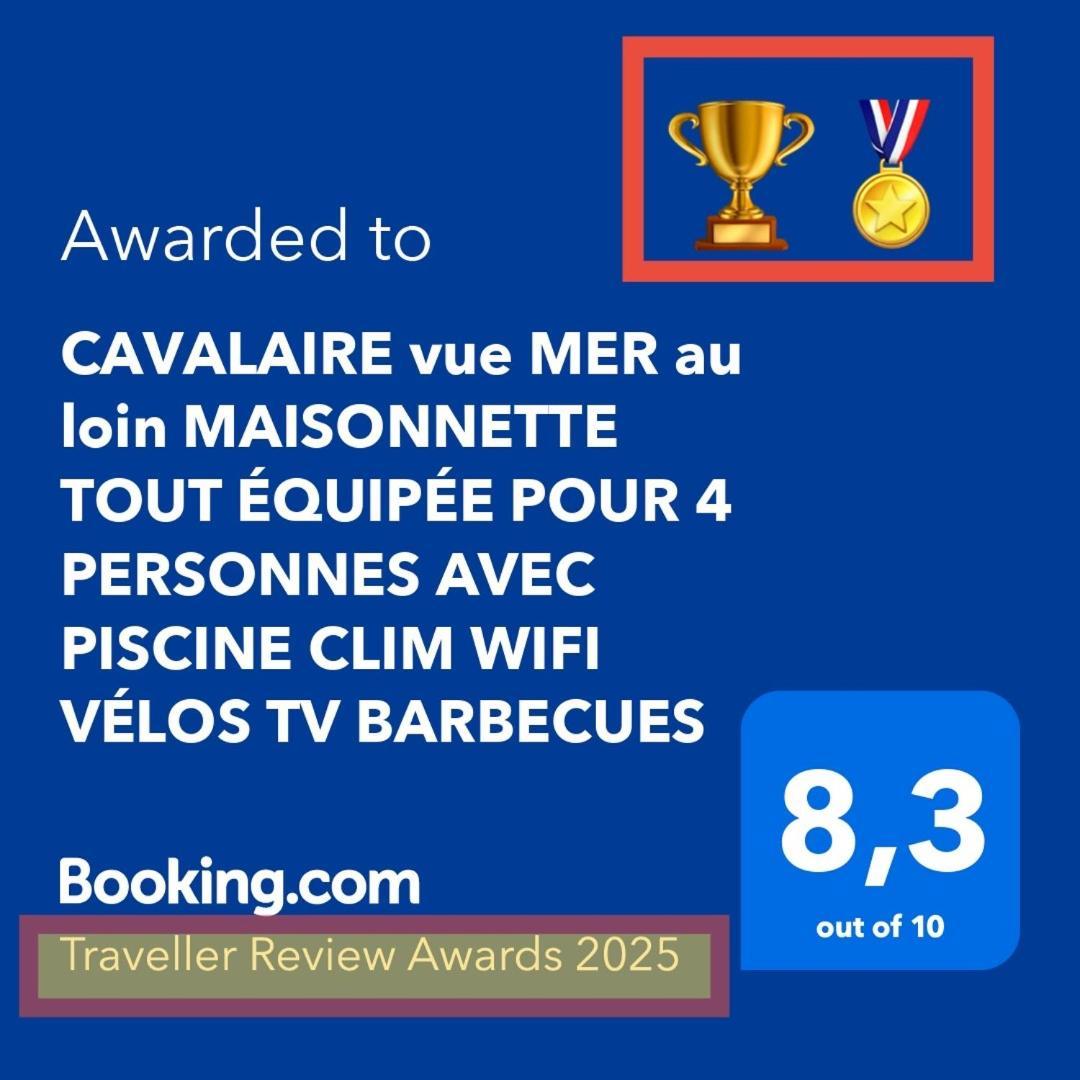 Cavalaire Vue Mer Au Loin Maisonnette Tout Equipee Pour 4 Personnes Avec Piscine Clim Wifi Velos Tv Barbecues Cavalaire-sur-Mer Exterior foto